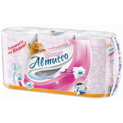 Kuchynské utierky Almusso BRAVO Ružové / 3 ks